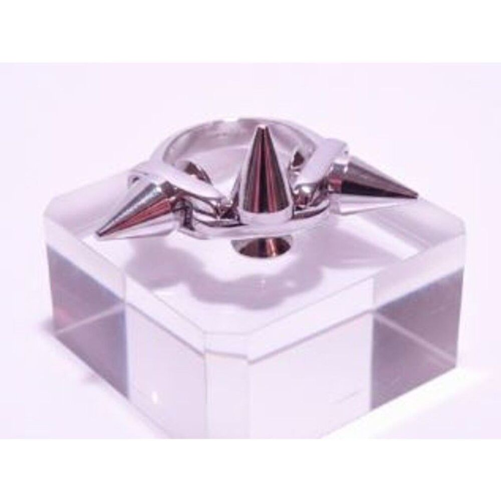 Joomi Lim Women's Silver Triple Spike Statement Cocktail Ring NWOT 158 Sz 5
